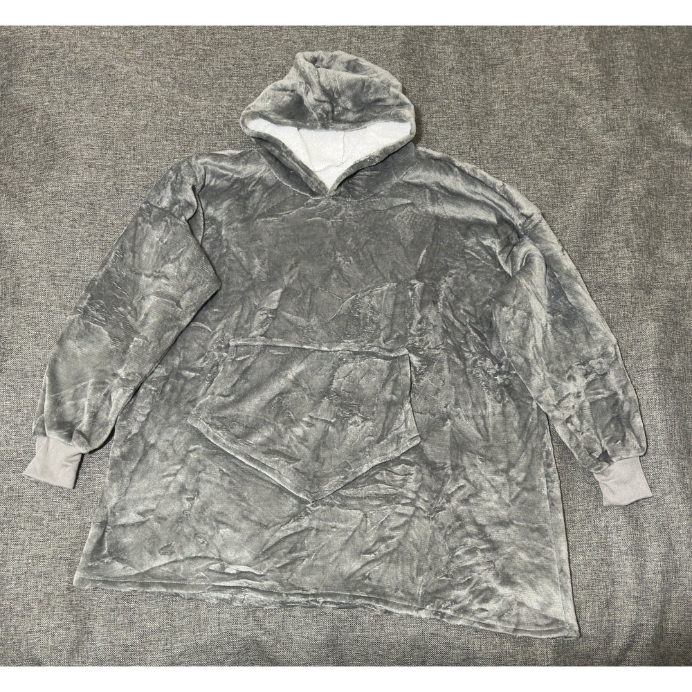 Unbranded‎ Unisex One Size Hoodie Blanket Gray Fleece Oversized Plush Lined